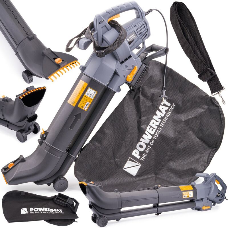 

DTOOLS | Aspirador / soplador de hojas con función trituradora 3550 W | Velocidad de molienda 10: 1 | Bolsa de 35 L - Gris