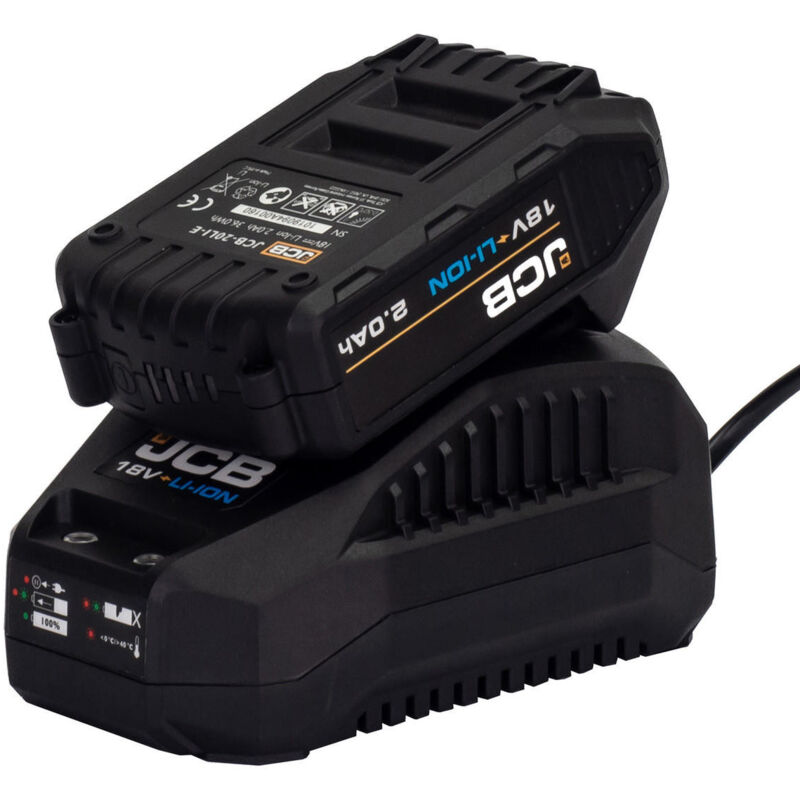 Jcb Tools - jcb 18V 2.0Ah Lithium-ion Battery and 2.4A Fast Charger