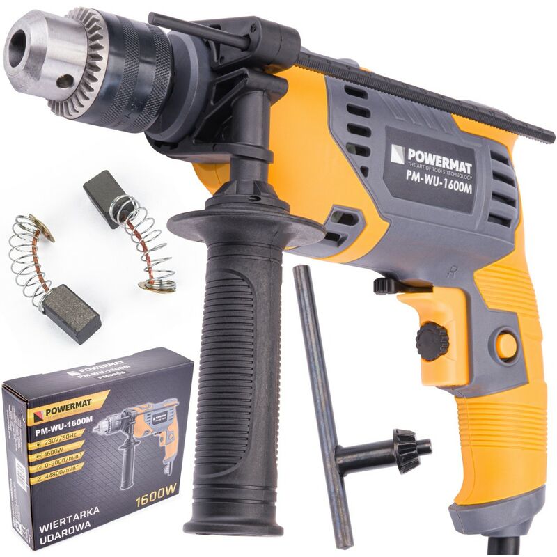 

DTOOLS - Taladro 1600W - Mandril dentado - Rotación sin carga 0-3000rpm - Frecuencia de carrera 44800 / min - Amarillo