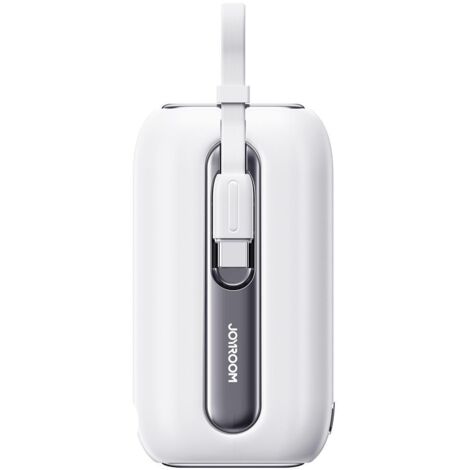 Powerbank 10000mAh Colorful Series 22,5W mit USB-C und iPhone Lightning Kabel weiß