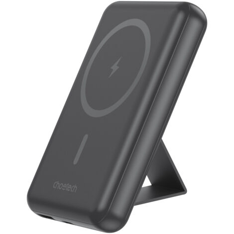 Powerbank 10000mAh Kabellos MagSafe USB-A USB-C Standfunktion Schwarz