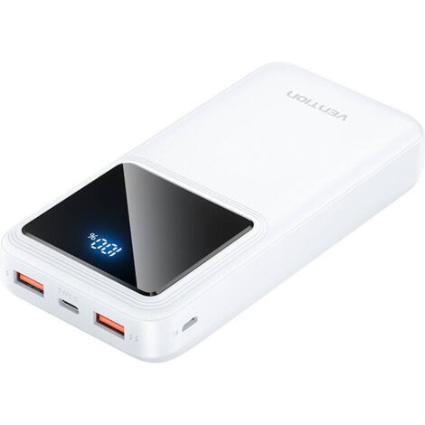 Powerbank 20000mAh, Micro-USB, USB-C, 2xUSB-A, 22,5W (weiß)