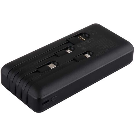 Powerbank Chargeur Chargeur rapide 4 câbles de charge Micro USB iPX Type-C L 14,7 cm