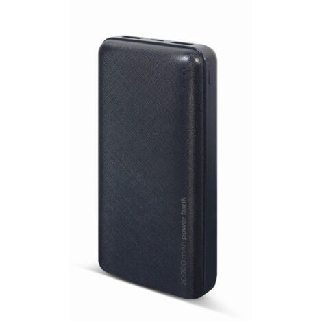 POWERBANK GEMBIRD 20000mAh 1x microUSB A 2x USB-A NEGRO