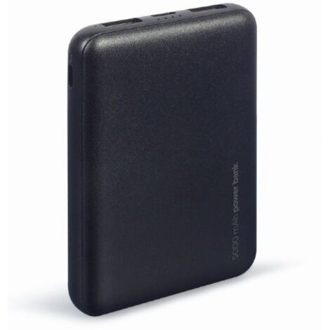 POWERBANK GEMBIRD 5000mAh 1x microUSB A 2x USB-A NEGRO