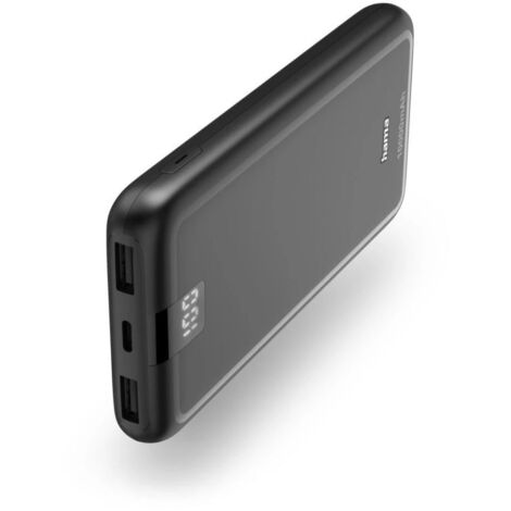 POWERBANK HAMA PERFORMANCE 10 10000 mAh 2xUSB-A 1xUSB-C INDICADOR DE CARGA COLOR ANTRACITA