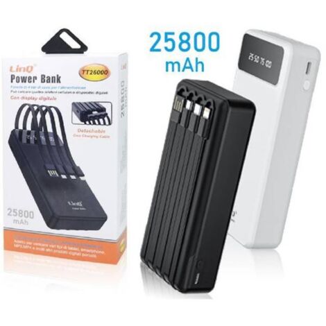 Dudao 30000mAh, Externer Akku mit 4 Output USB Schnellladung Max