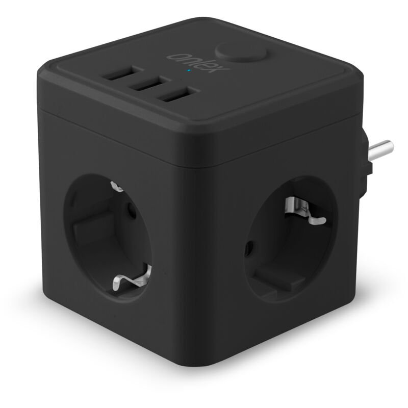 Powercube 10a 3 prises + 3usb onlex sans câble noir