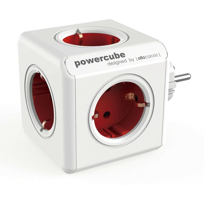 

Powercube Original 5 Tomas Corriente Roj