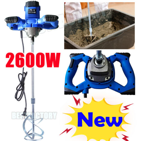 Powerful Electric 6 Gear Mixing Drill 2600W Plaster Mortar Mixer M14 Paddle Mixer Stirrer