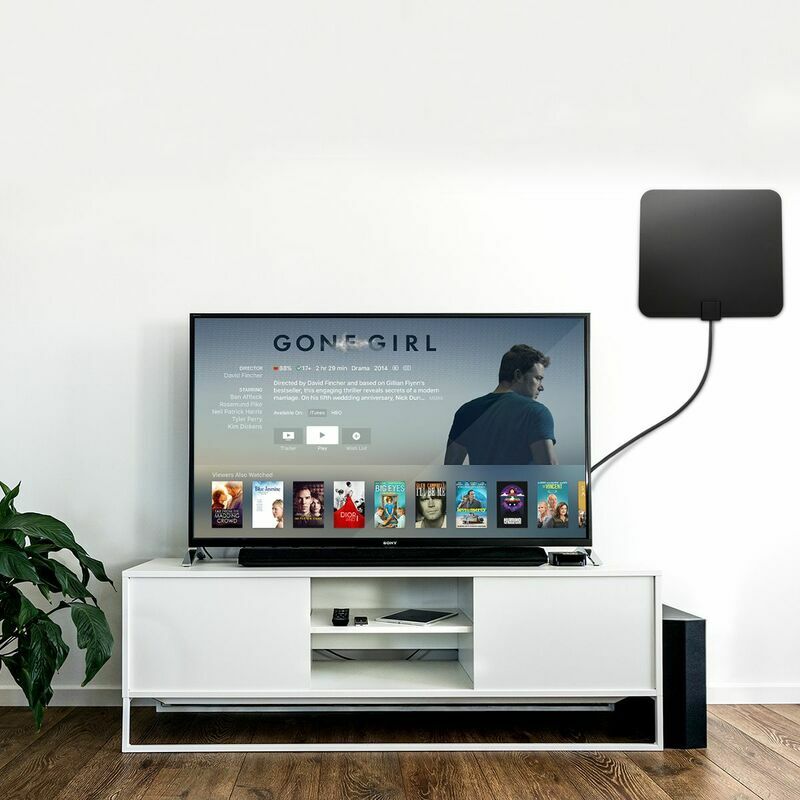 Dewdat - Powerful Indoor Tv Antenna Amplified Television Signals 50miles Eu Plug
