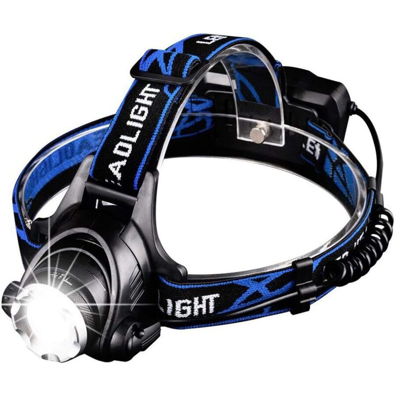 ZVD - Powerful led Headlamp - Rechargeable, Adjustable, 3 Modes, for Fishing, Cycling