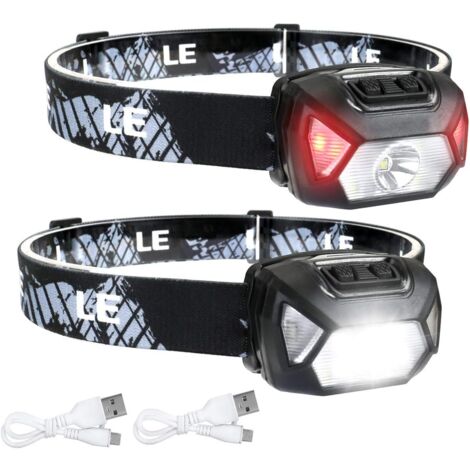 Led-hoofdlamp, oplaadbaar, superhelder, 50.000 lumen, hoofdlamp