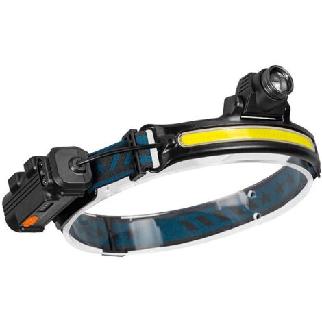 Powerful Rechargeable LED Headlamp, Zoom Head Torch with Sensitive Sensor Mode, IPX65 Waterproof Halo Light for Night Fishing, Camping, and Cycling [Energy Class A++]