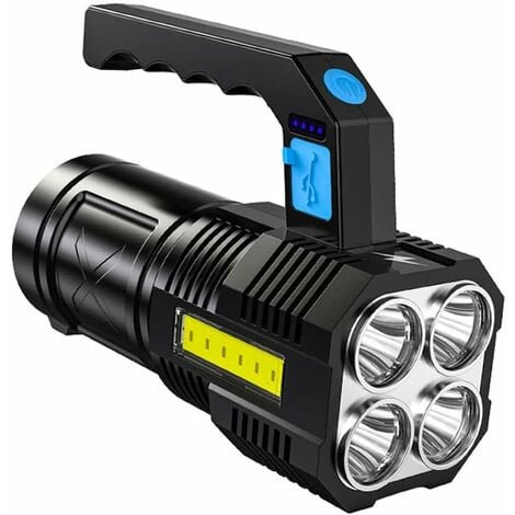 HÉLOISE Powerful Rechargeable Torch, Ultra Powerful Led Torch, Waterproof Flashlight, 3 Light Modes, for Camping Fishing Hiking Hunting Emergency Situations.