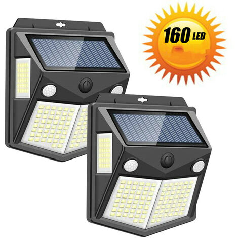 main image of "Powerful Solar Outdoor Lights, 4 Pack 160 LED Solar Lights Outdoor Solar Lights IP65 Waterproof Solar Lamp with Motion Sensor Wireless Solar Garden Lights"