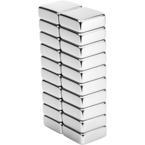Powerful Super Strong Neodymium Magnet for DIY for Wall Signs, Fridge, Whiteboard - 10X10X4mm Square Neodymium Magnet (20PCS)