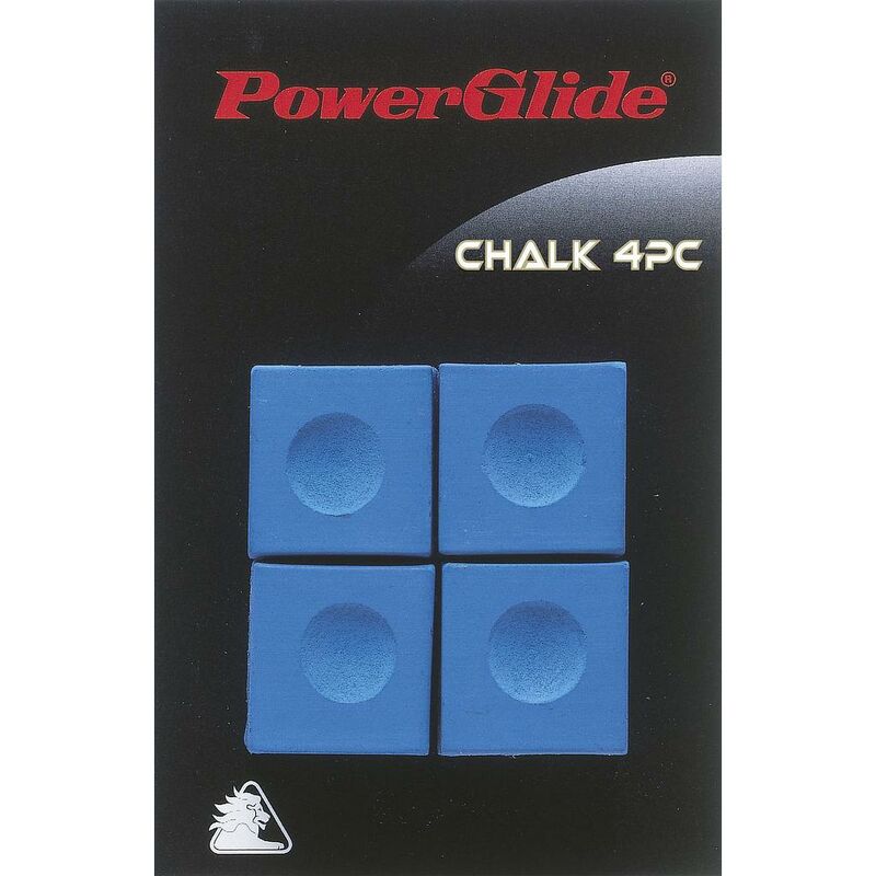 Powerglide Snooker Chalk (4 Pack) Blue - Blue