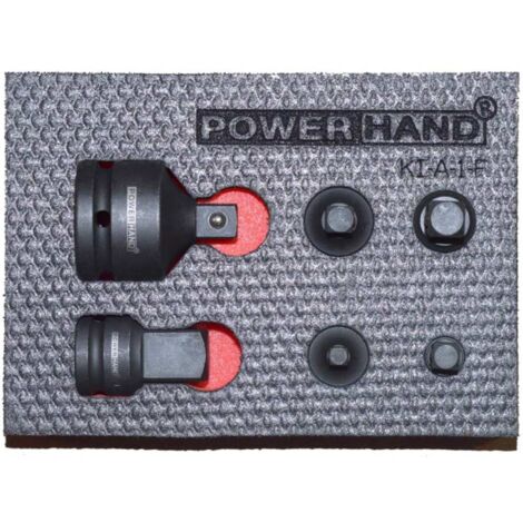 PowerHand KI-A-1 Impact Adaptor Set 6 Pcs. Supplied in EVA Foam