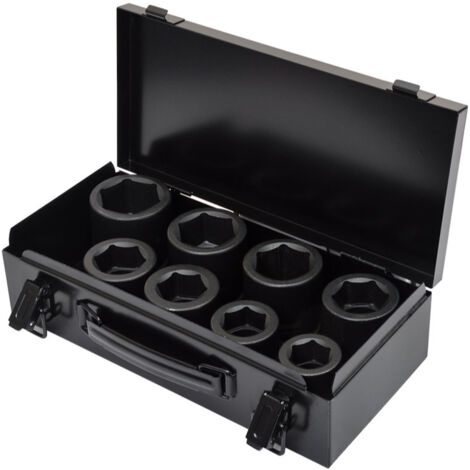 PowerHand KI-K1-1 Shallow 1 Impact Sockets Set 8pcs. in Carrying Case