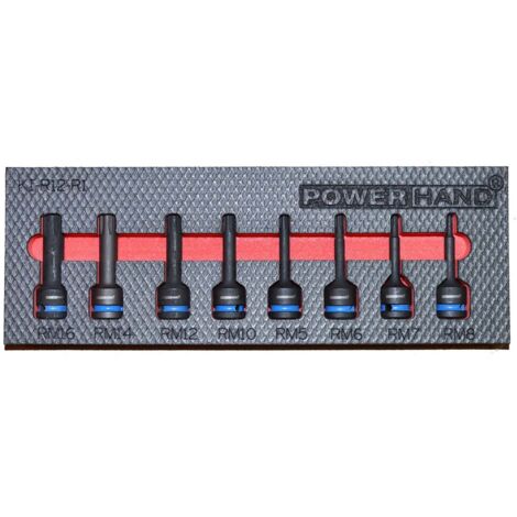 PowerHand KI-R12-R1 1/2″ Ribe Impact Socket Set in EVA Foam