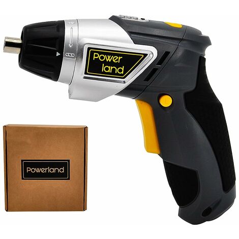 Powerland - Destornillador Inalámbrico eléctrico 3,6 V 1300 mAh (Atornillador) Ajustable