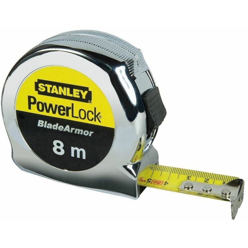 Pocket Tape Measure 8m Powerlock Metric Only Tape STA033527 0-33-527 - Stanley