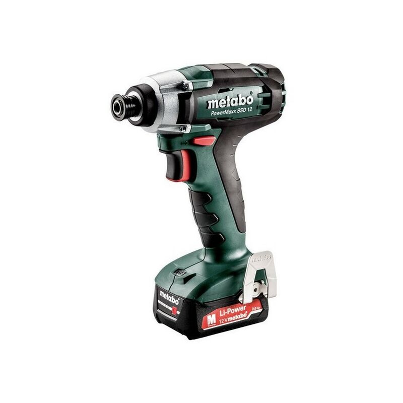 

Metabo 601114500 Atornillador impacto a bateria 12V 2x 2Ah Li-Ion PowerMaxx SSD 12 Con maletín