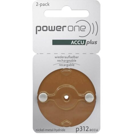 Powerone P312 Pile rechargeable pour appareil auditif ZA 312 NiMH 23 mAh 1.2 V 2 pc(s)