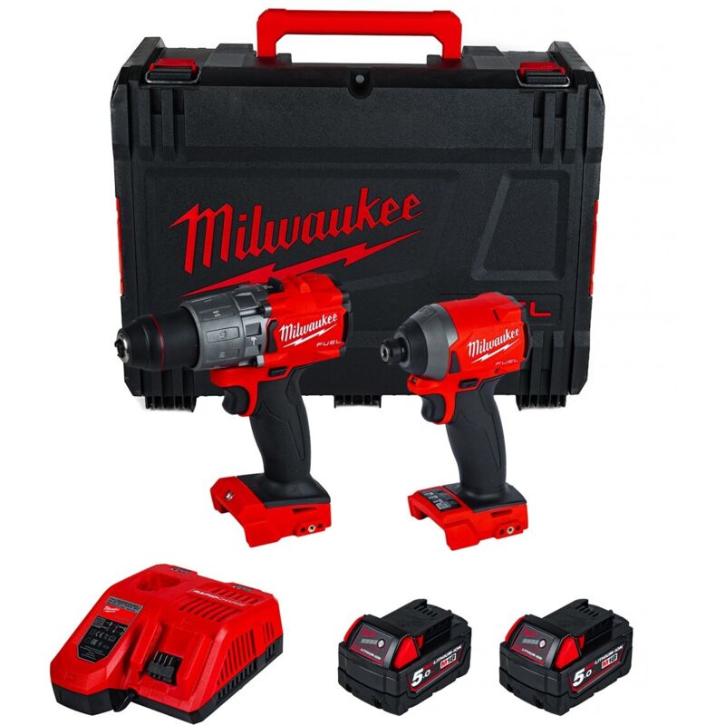 Milwaukee - Pack de 2 outils de vissage fuel M18FPP2A2-502X - 18V - 2x5,0 Ah
