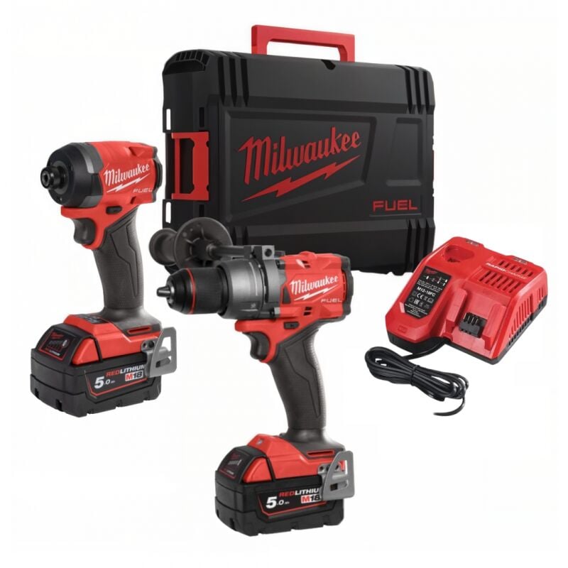 Powerpack perceuse à percussion + visseuse a chocs M18 FPP2A3-502 + 2 batteries