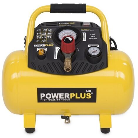 POWERPLUS Compresseur 1100W 12L sans huile 1,5 HP - POWX1723