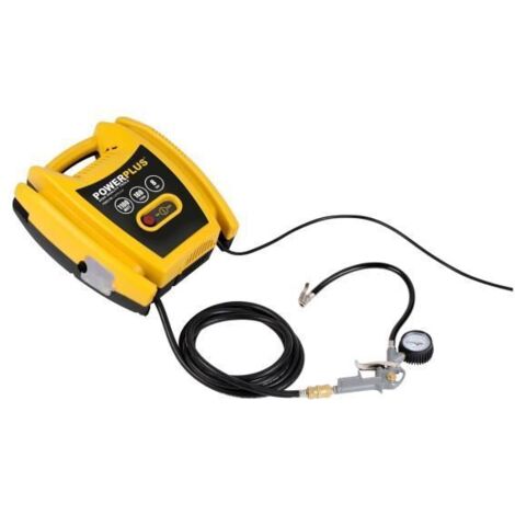 Powerplus Compresseur électrique POWX1705 - Compresseur d’air sans huile 1100W - 8 bar - 180L/min - avec 6 acc.