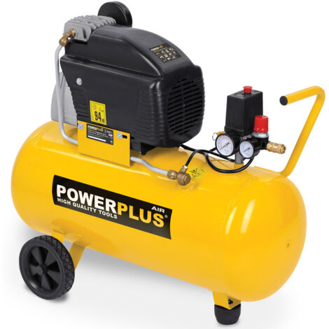 Powerplus Compresseur électrique POWX1760 - 1500W compresseur d’air lubrifié - réservoir 50L - 8 bar - 222L/min