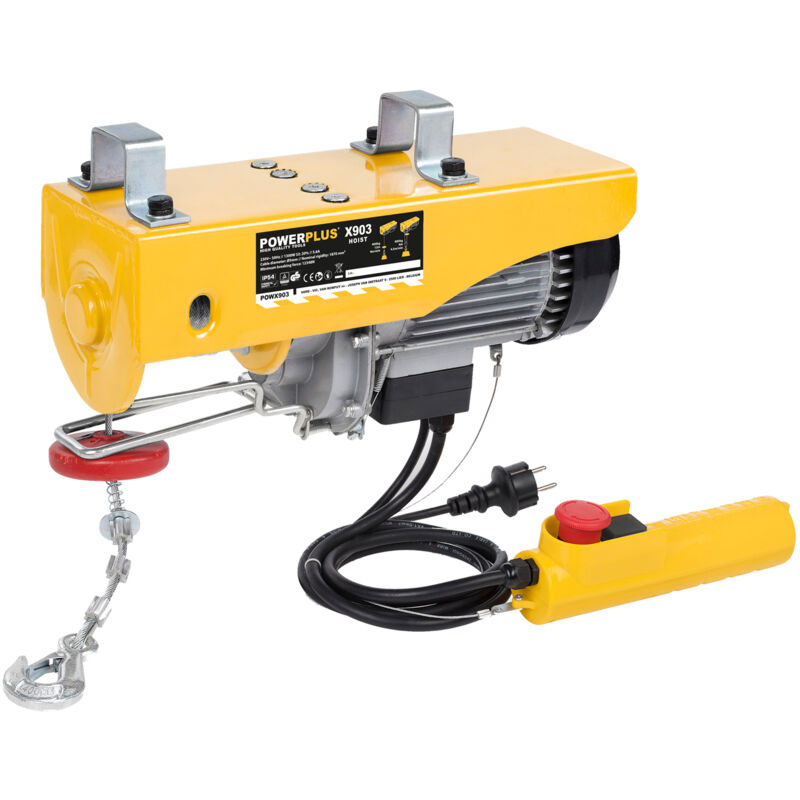 PowerPlus Seilwinde Elektrisch 400-800 Kg Seilzug Flaschenzug Seilhebezug