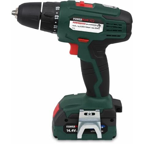 Powerplus Perceuse-Visseuse sans Fil POWXQ5232- Tournevis 14.4 V, Comprend 1 x 2.0Ah Batterie et Chargeur, Mallette à Outils