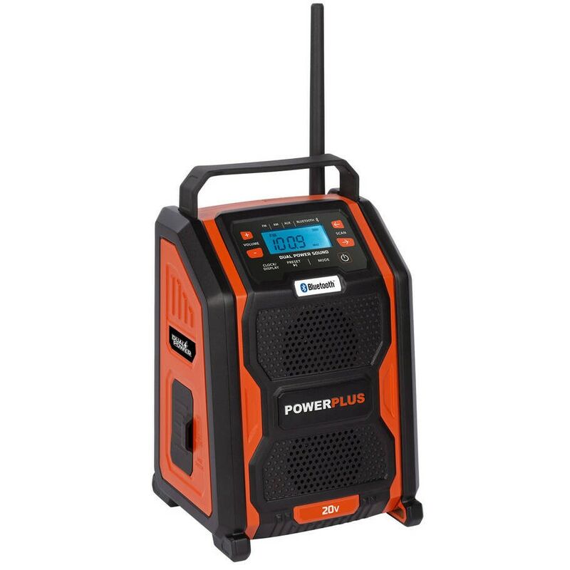 

POWDP8060 Radio de construcción 20V + 220V sin batería ni cargador - Powerplus