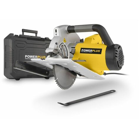 Powerplus Scie Circulaire Électrique POWX0550 - Outil Filaire de 1800 W et Ø 210 mm - avec Rail de Guidage et Laser Intégré - avec 1 Accessoire