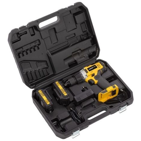 POWERPLUS TALADRO/DESTORNILLADOR PERCUTOR 20V.2 BATERIAS 2.0Ah CARGADOR BOX POWX00445