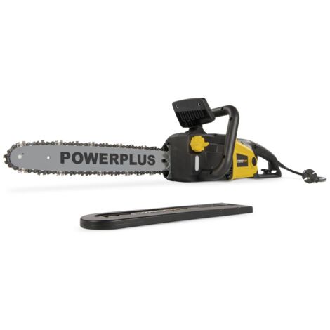 Powerplus Tronçonneuse Électrique POWXG1009 - Élagueuse Électrique de 2400 W, Guide de 400 mm, Lubrification Automatique de Chaîne, Outillage de Jardin