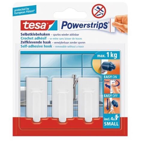 Powerstrips 3 mini ganchos rectangulars cromado