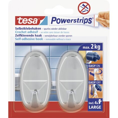Powerstrips large oval chrom