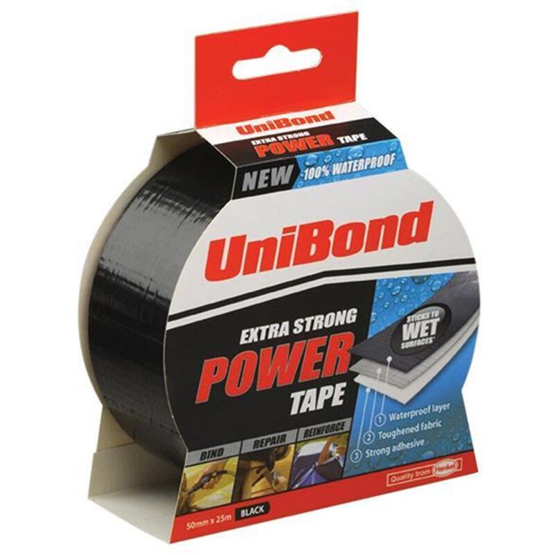 UniBond DIY Power Tape Black 50mm x 25m 2675781