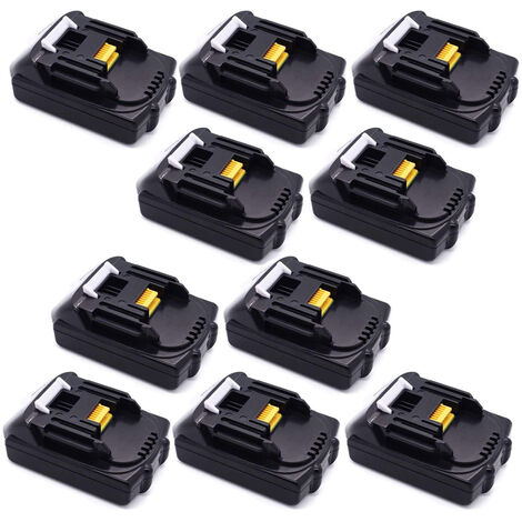 Powerwings – Batterie lithium 18V 1,5Ah pour outils sans fil Makita – Compatible avec LXT400, BL1815, BL1830, BL1840, BL1850, BL1860 – Lot de 10
