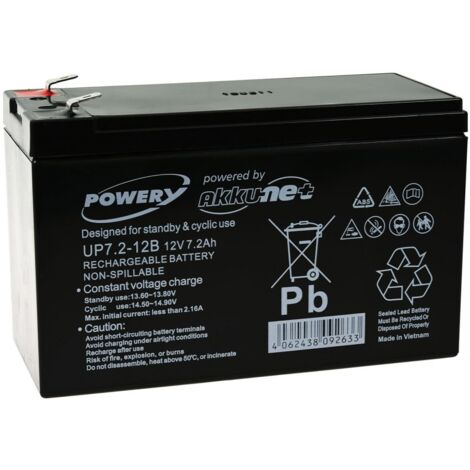 Powery Batería de GEL 12V 7,2Ah_v950