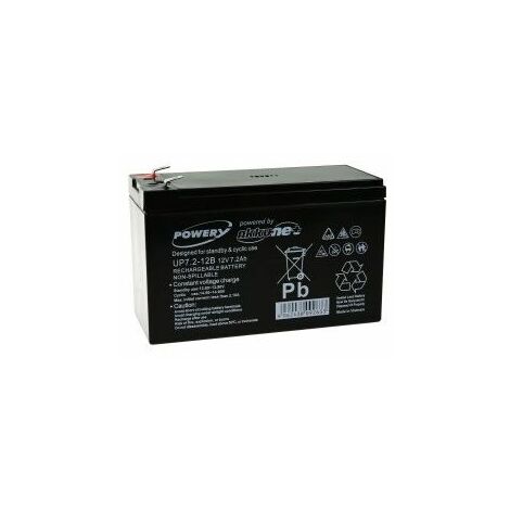 Powery Batería de GEL compatible con FIAMM Modelo FG20722 12V 7,2Ah