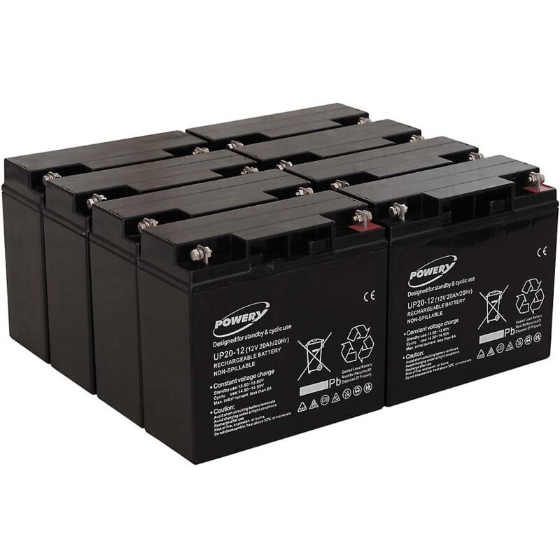 

Powery Batería de GEL para SAI APC Smart-UPS 5000 Montaje en Rack/Torre 20Ah (Reemplaza también 18Ah)