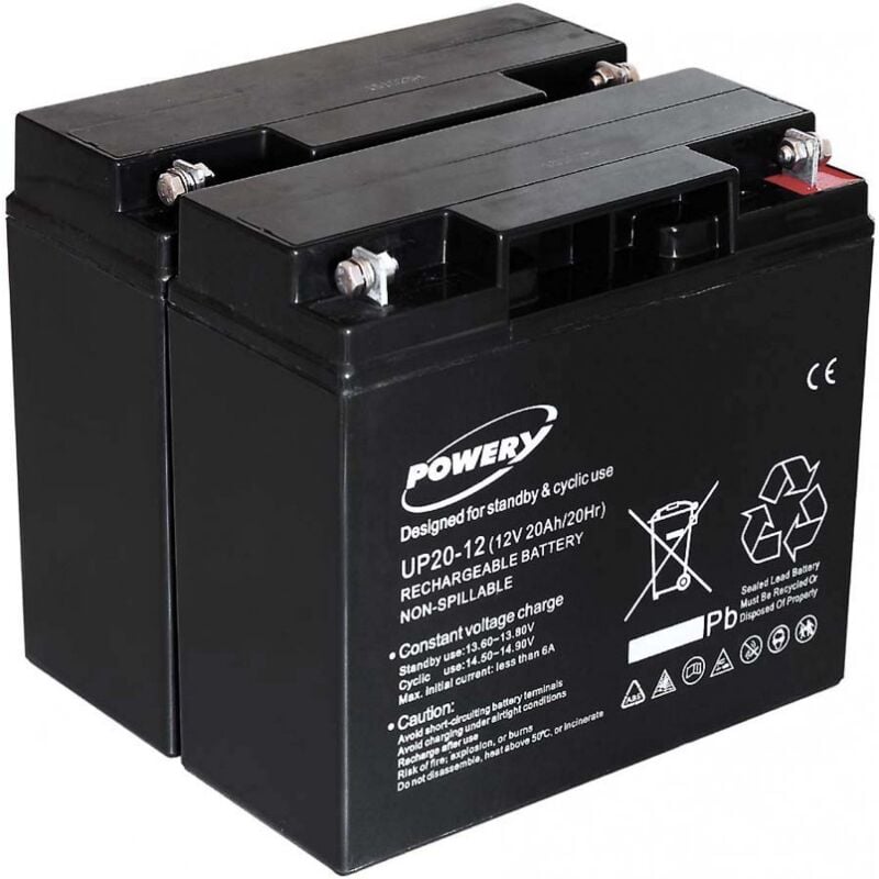 

Powery Batería de GEL para SAI APC Smart-UPS SMT1500I 20Ah (Reemplaza también 18Ah)