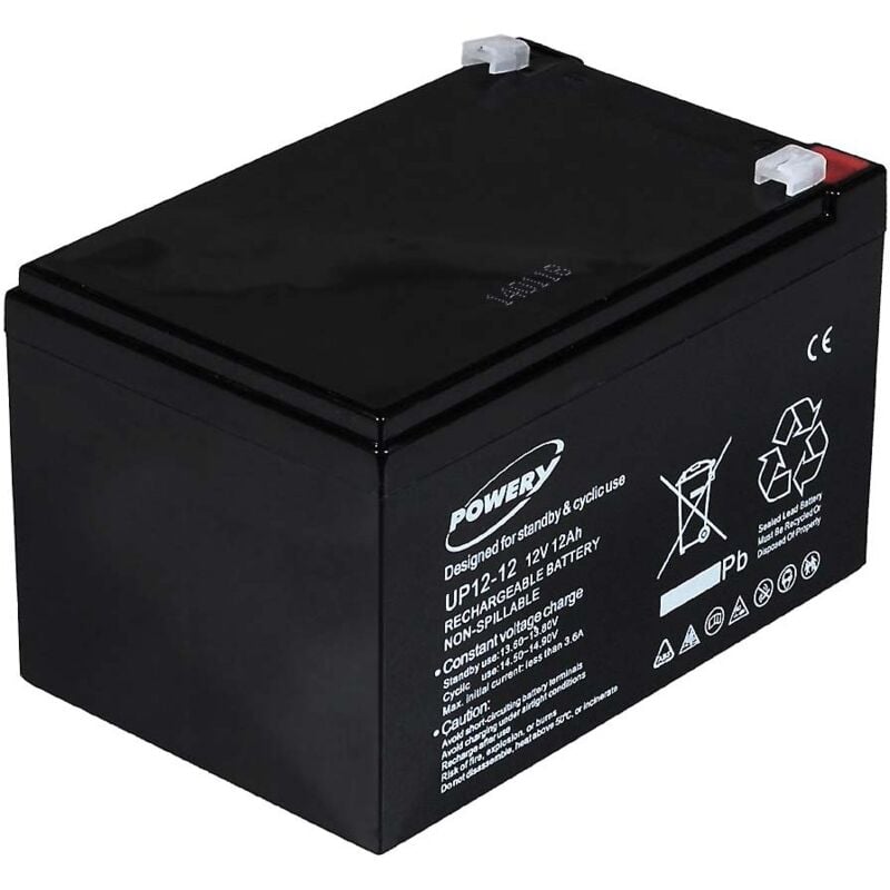 

Powery Batería de GEL para Sistemas solares Montacargas Equipos de limpieza Alumbrado de emergencia Alarmas 12V 1