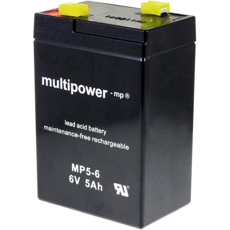 

Powery Batería de Reemplazo para Equipos de limpieza cortacésped 6V 5Ah (Reemplaza también 4,5Ah 4Ah)